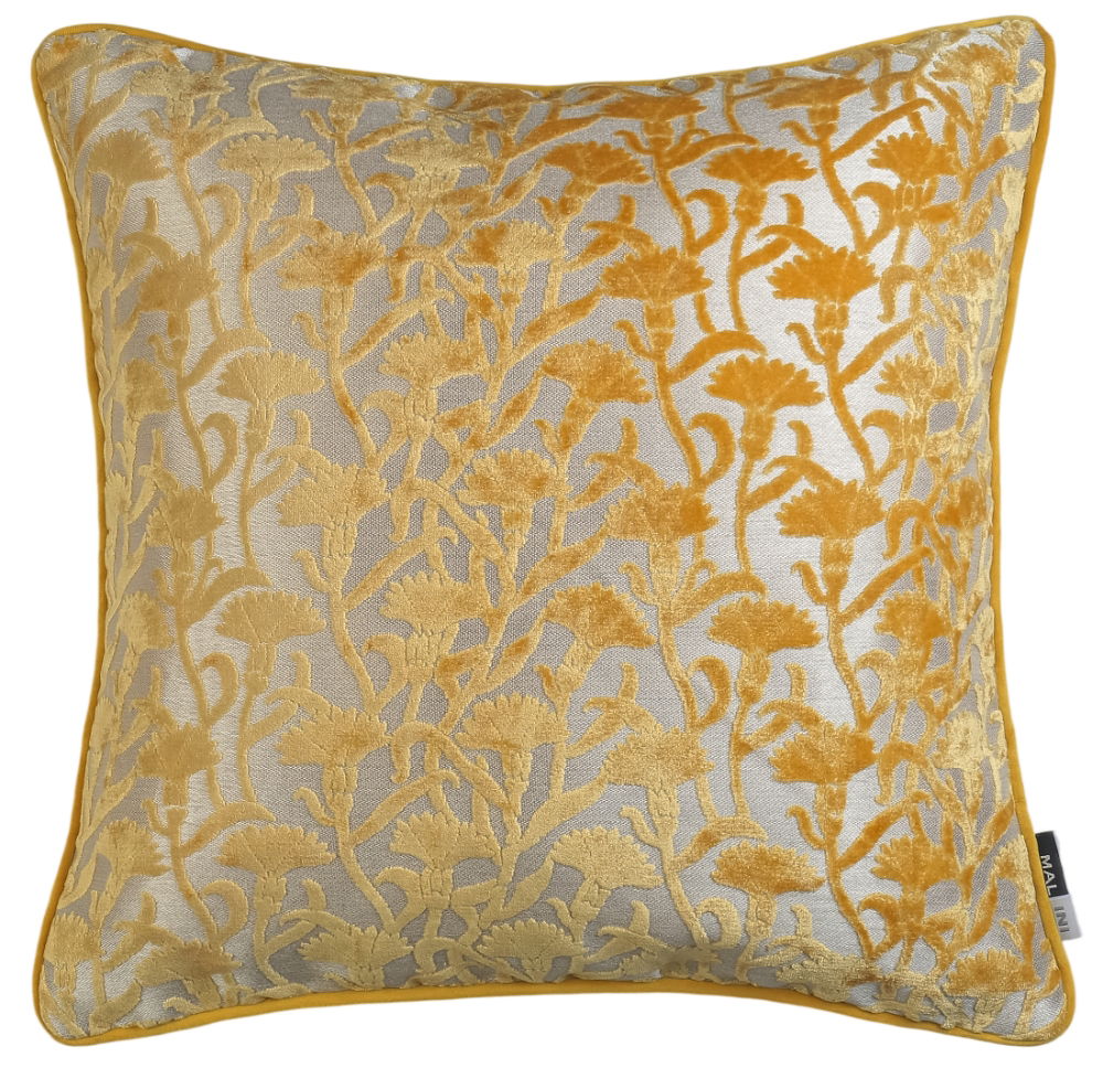 Malini Large Cassia Mustard Cushion