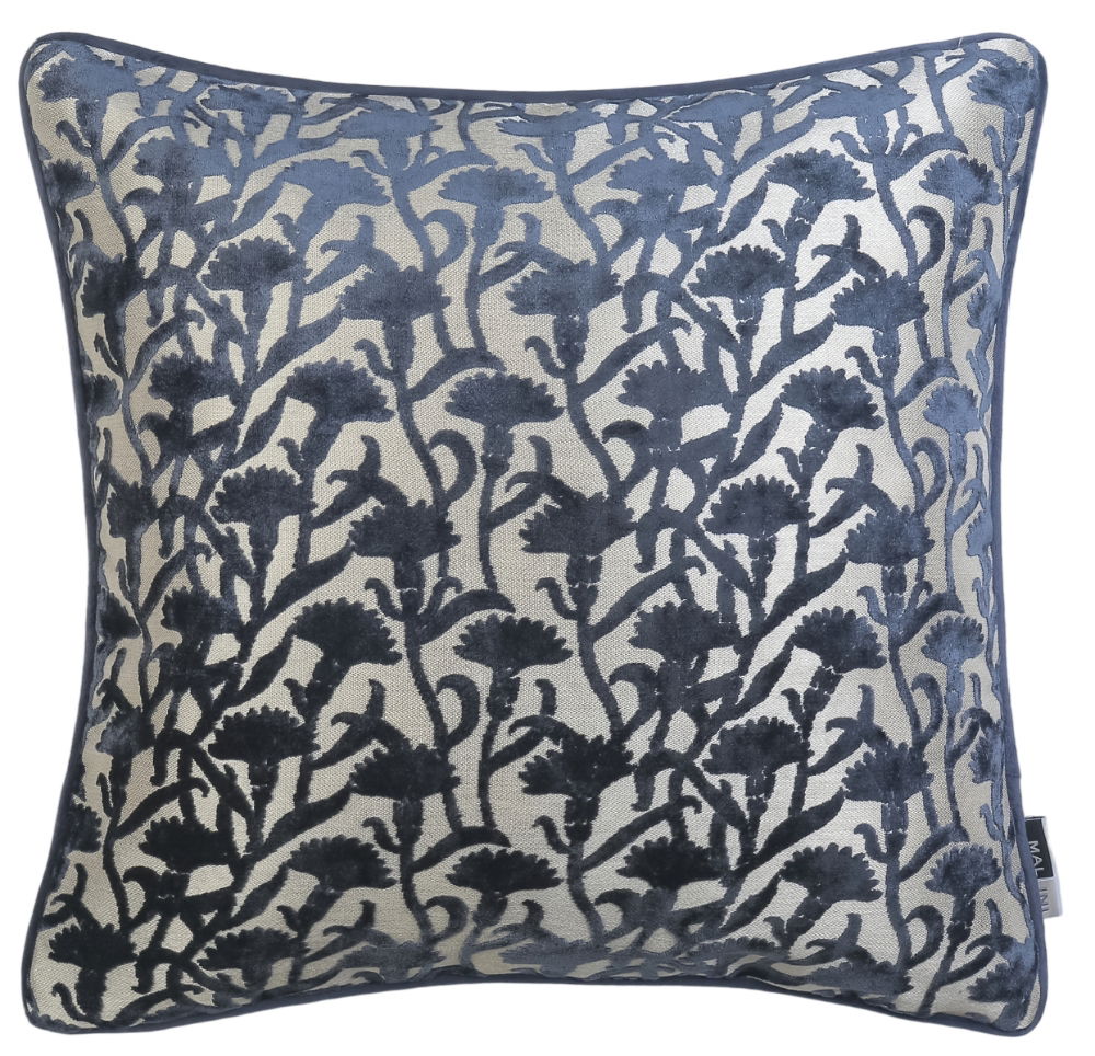 Malini Large Cassia Navy Cushion