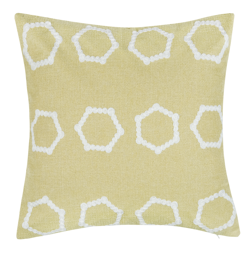 Large Hexa Acidgreen Cushion