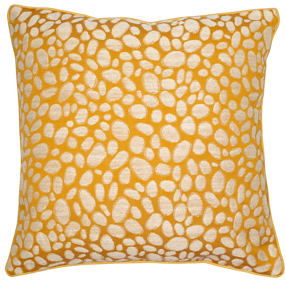 Large Pebbles Mustard Cushion