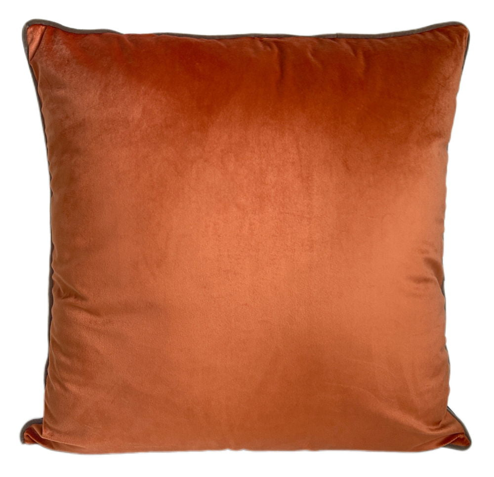 Paul Moneypenny LargeTwofaced Orange/Choc Cushion