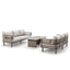 Metro 3 Seat Sofa Set x 2 with Rectangular Coffee Table - Café