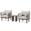 Metro Lounge Set with Square Table - Café