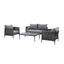 Milan 2 Seat Sofa Set - Charcoal