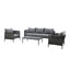 Milan 3 Seat Sofa Set - Charcoal
