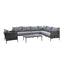 Milan Large Corner Sofa Set With Armchair - Charcoal