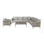Milan Large Corner Sofa Set With Armchair - Cool Linen