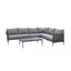 Milan Large Corner Sofa Set - Charcoal