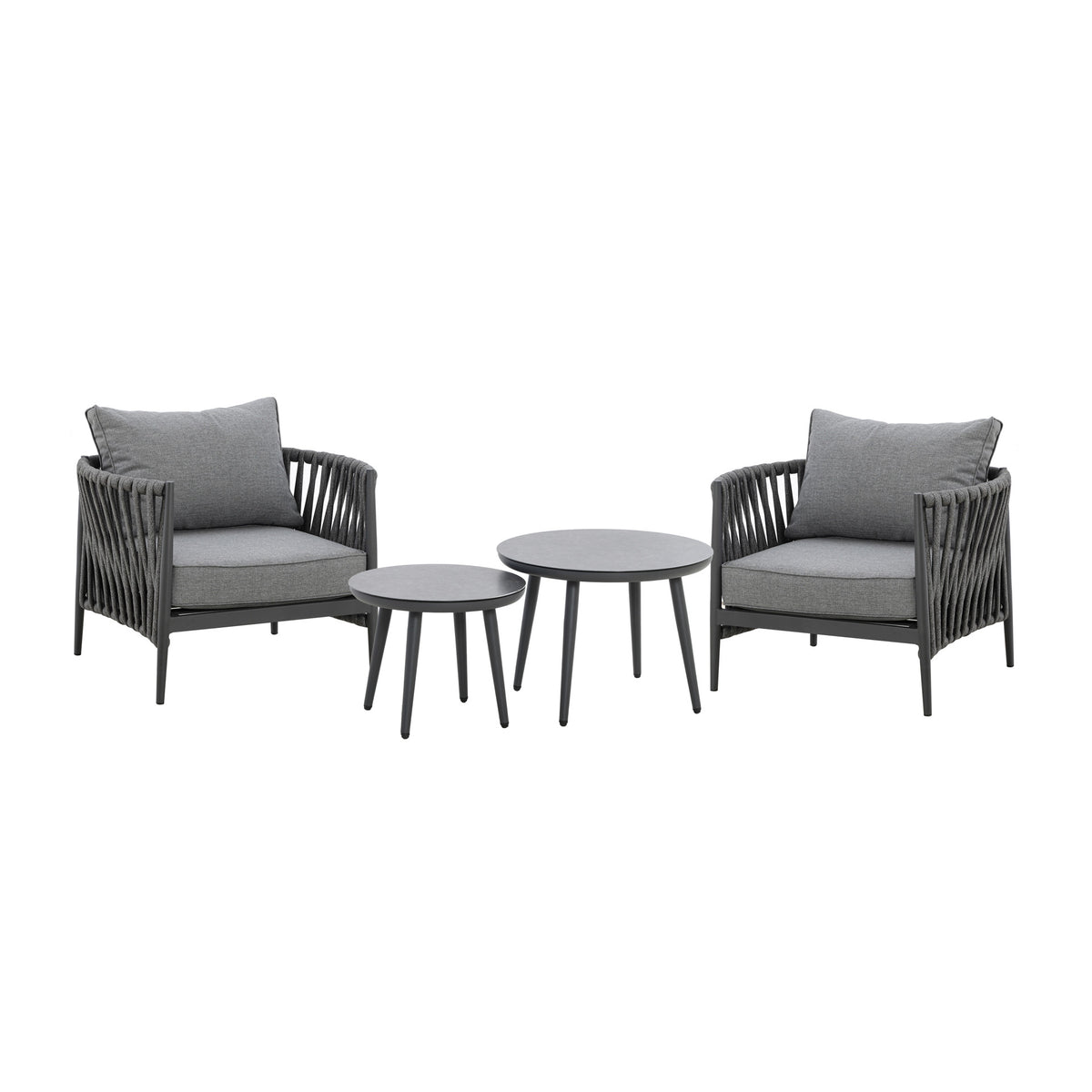 Milan Lounge Set - Charcoal