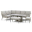 Monaco Rectangular Corner Dining Set with Rising Table - Cool Linen