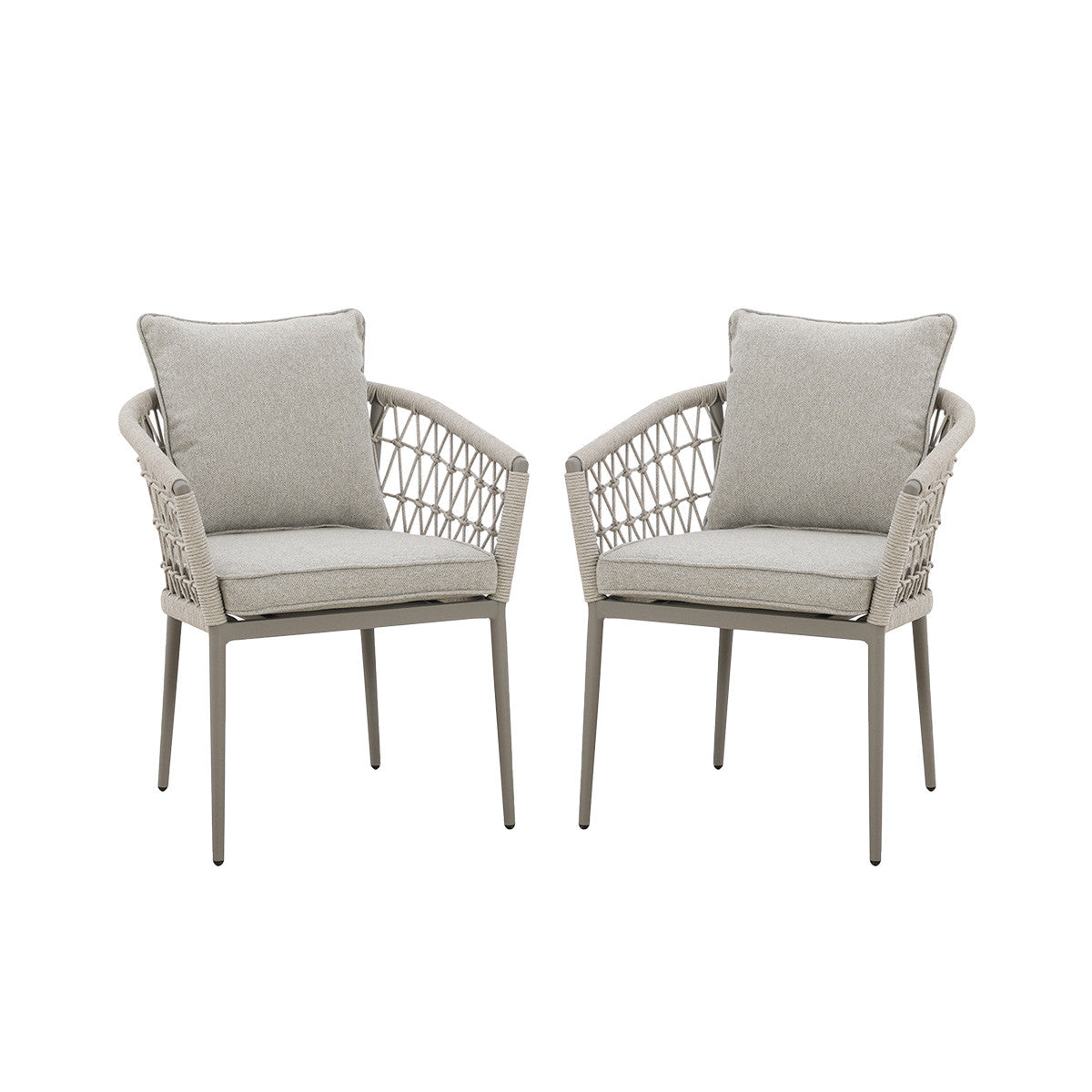 Monaco Dining Chair x2 - Cool Linen