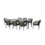 Monaco 8 Seat Rectangular Dining Set - Ivy Green