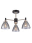 Metro 3lt semi flush fitting matt black and satin nickel