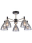 Metro 5lt semi flush fitting matt black and satin nickel