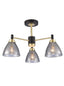 Metro 3lt semi flush Fitting matt black and satin brass