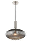 Mezcla Pendant satin nickel with smoked glass - Satin Nickel