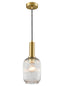 Mezcla Pendant aged brass with clear glass - Brass