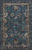 Eco-Washable Blue Rug Vintage Design