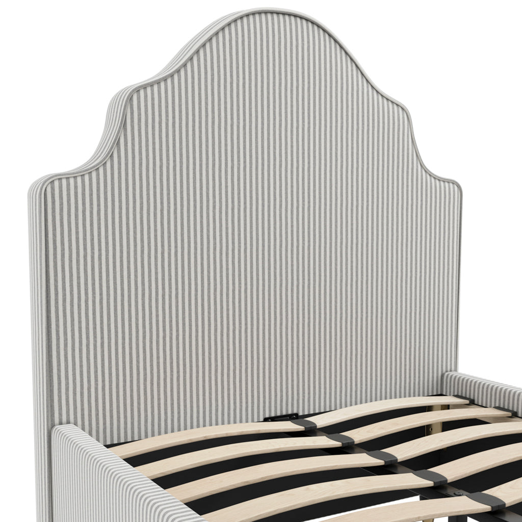 Monterey Grey Thin Stripe Single Bed