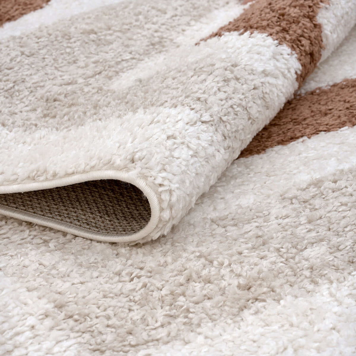 Moodi Shaggy Cream/Terra Slatefern Rug