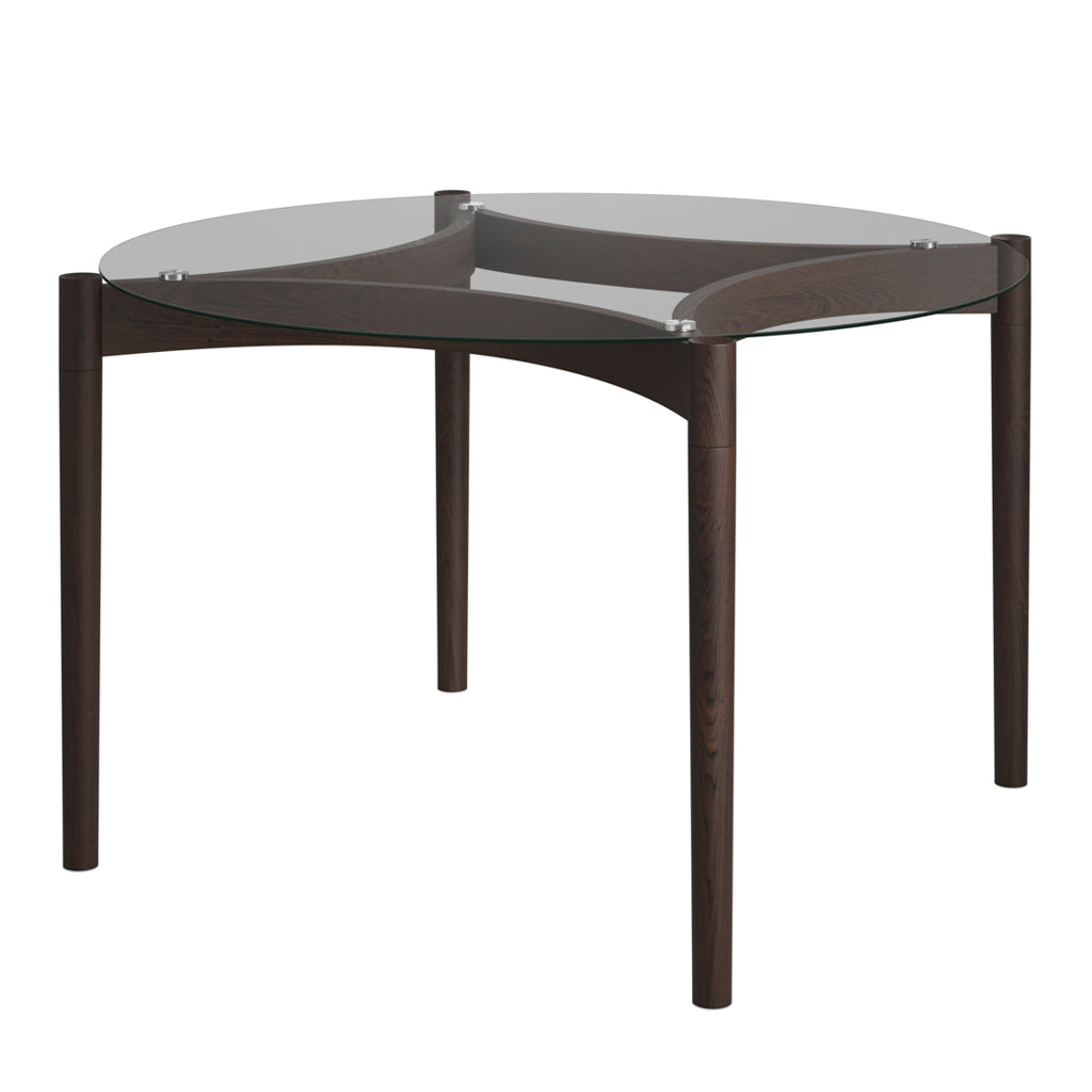 Ned Clear and Chocolate Dining Table