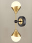 Nexus 2lt Wall light matt black and aged brass