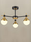 Nexus 3lt semi flush Fitting matt black and aged brass