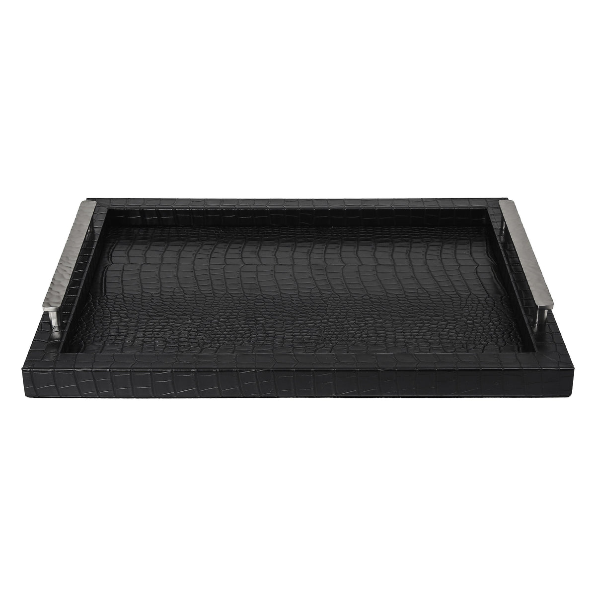 Noir Crocodile Handle Tray.