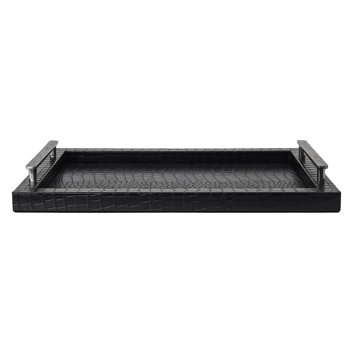 Noir Crocodile Handle Tray.