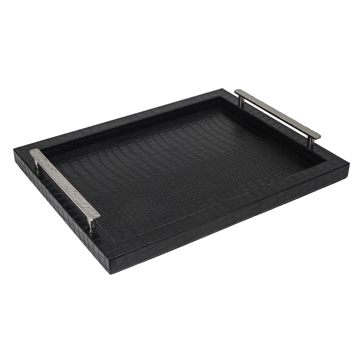 Noir Crocodile Handle Tray.