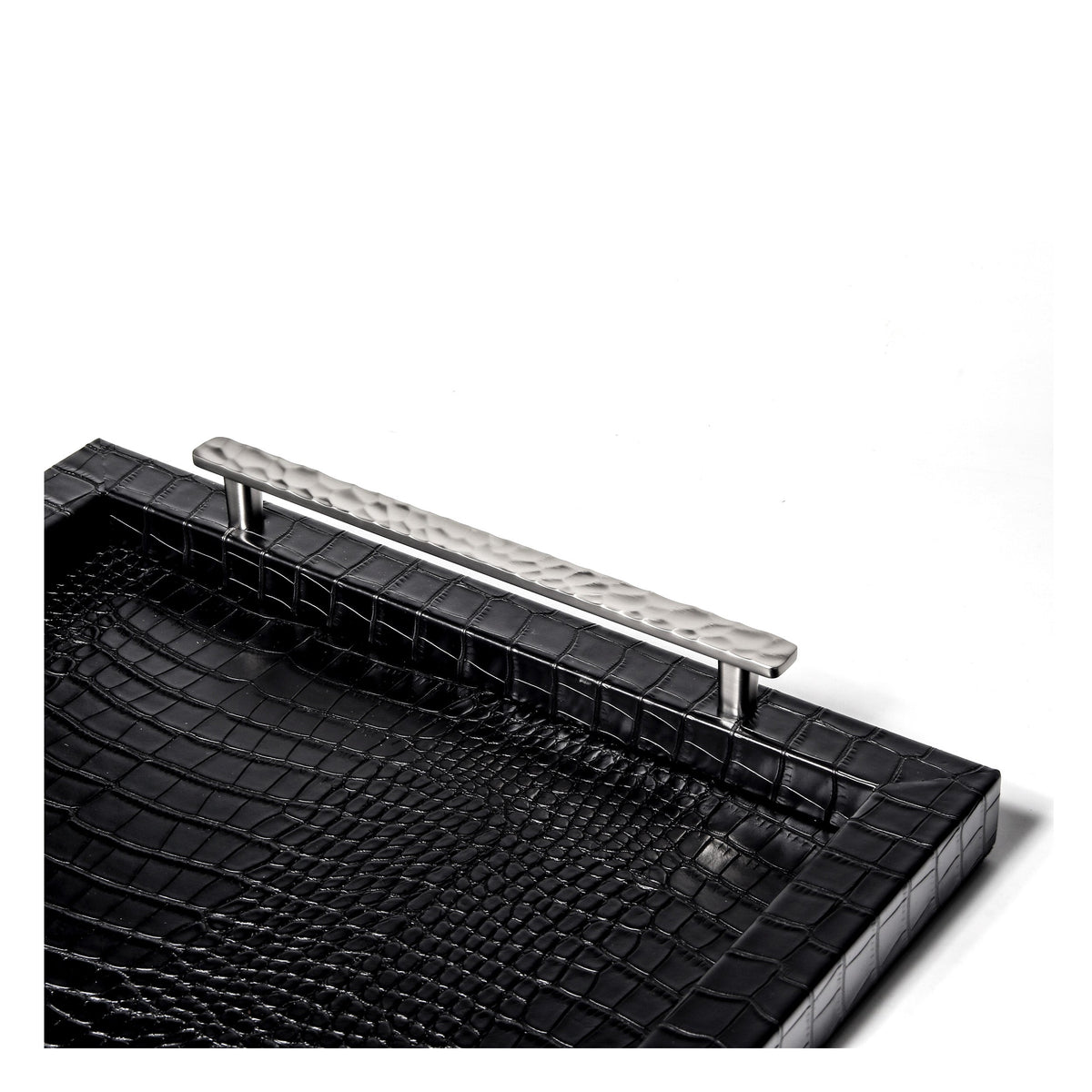Noir Crocodile Handle Tray.