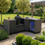 Maze Ember Outdoor Kitchen Small Kamado Corner Set with Right Fridge (with 18 inch Kamado)