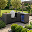 Maze Ember Outdoor Kitchen Small Kamado Corner Set with Right Fridge (without Kamado)