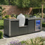 Maze Ember Outdoor Kitchen Small Linear Kamado Sink and Fridge (without Kamado)