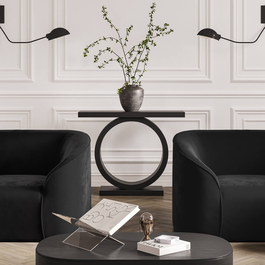 Oren Black Console Table