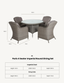 Paris 4 Seater Imperial Round Dining Set