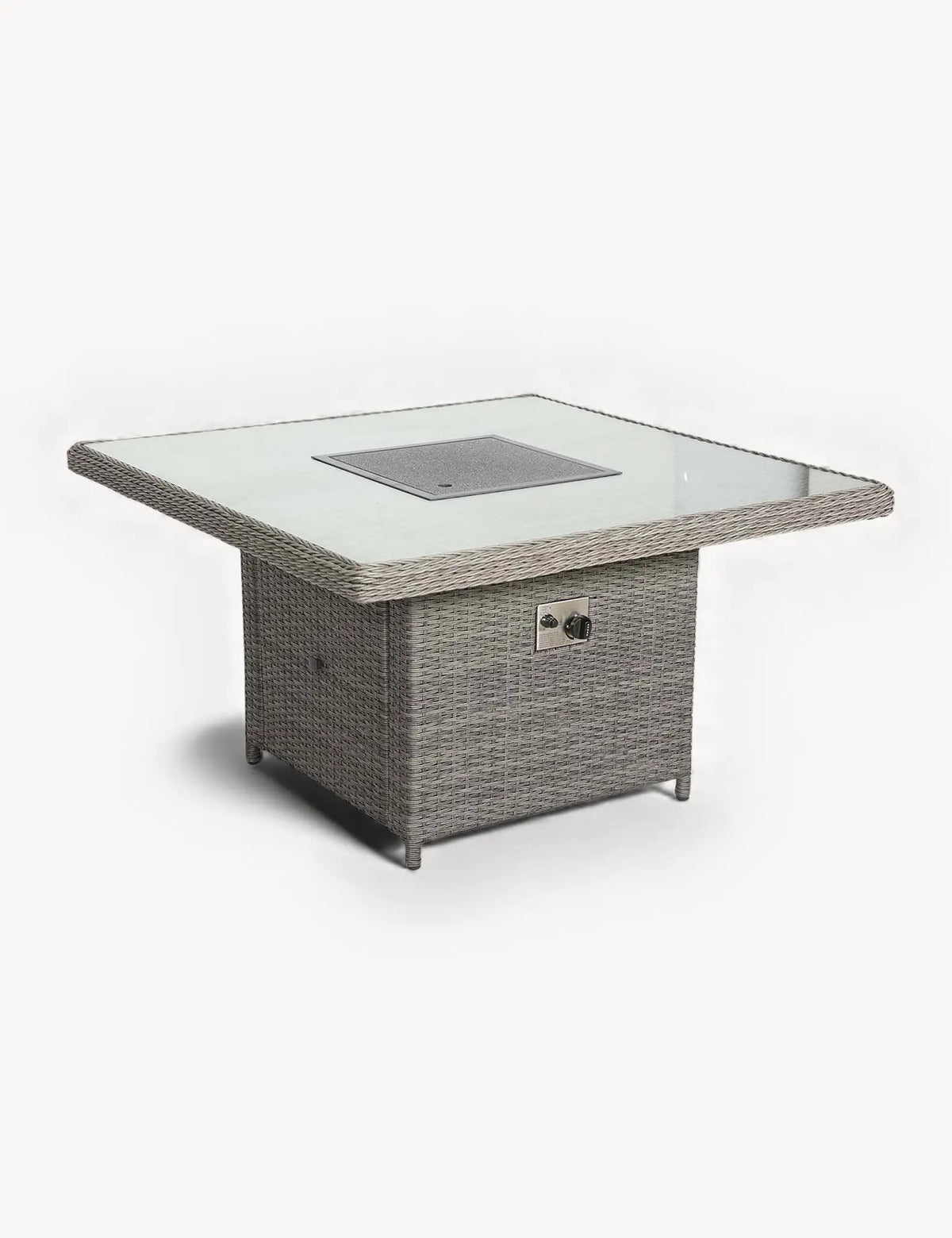 Paris 8 Seater Deluxe Modular Corner Dining & Lounging Set -with Square Fire Pit Table