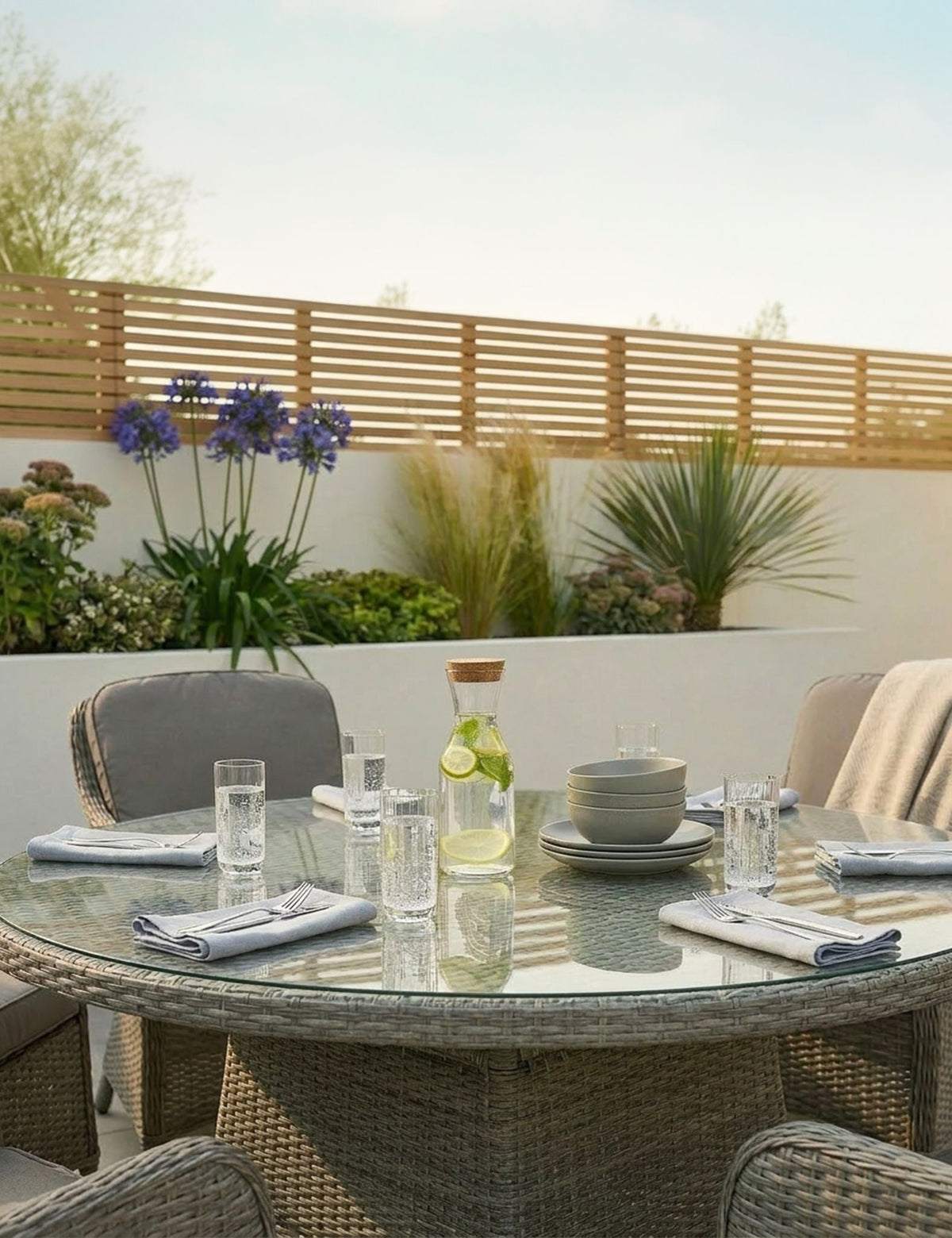 Paris 6 Seater Round Imperial Dining Set
