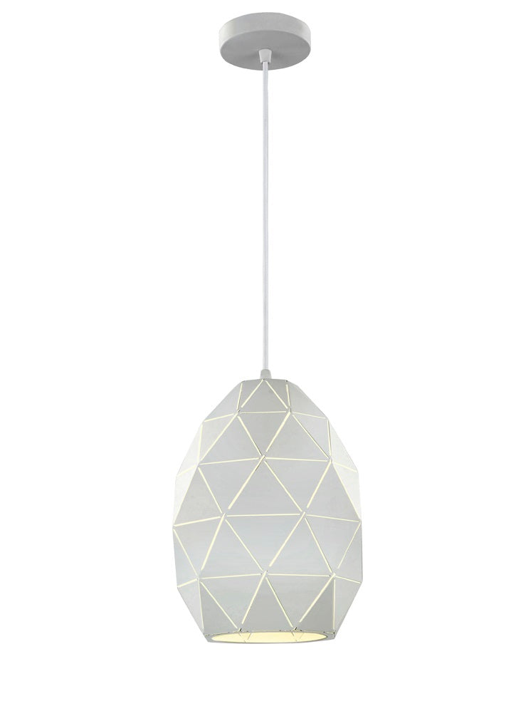 Tangent Oval Pendant - White