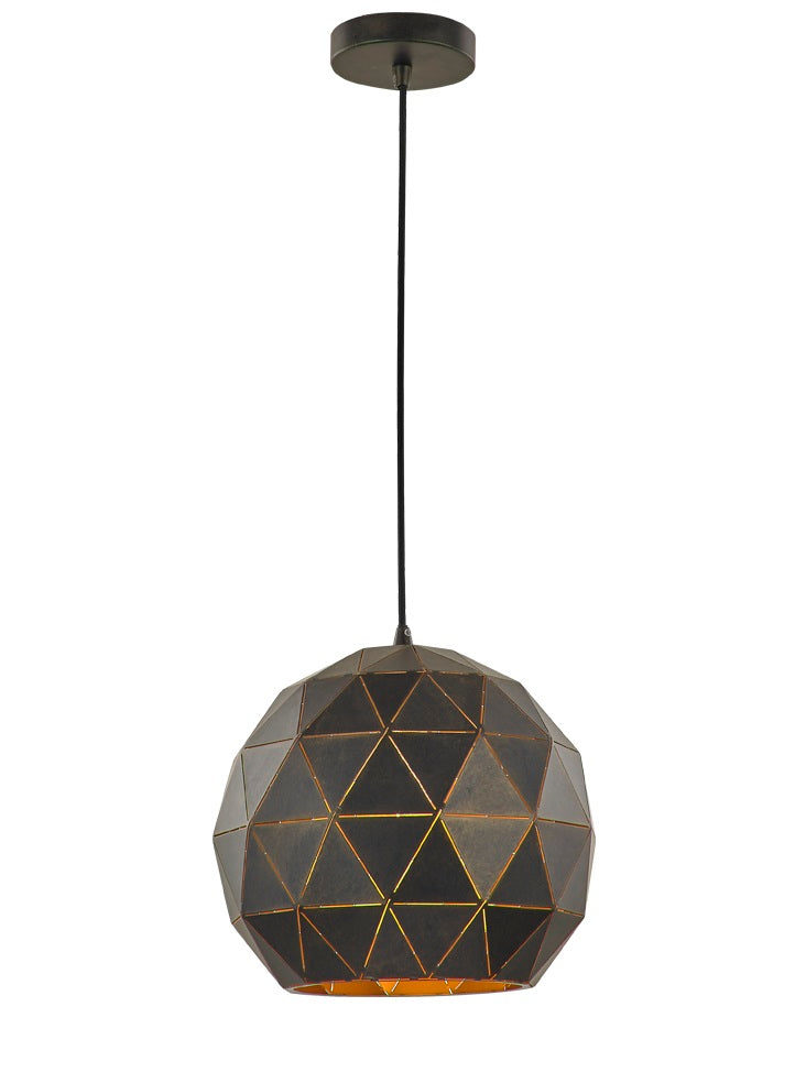 Tangent Medium Pendant - Black / Gold