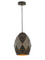 Tangent Oval Pendant - Black / Gold