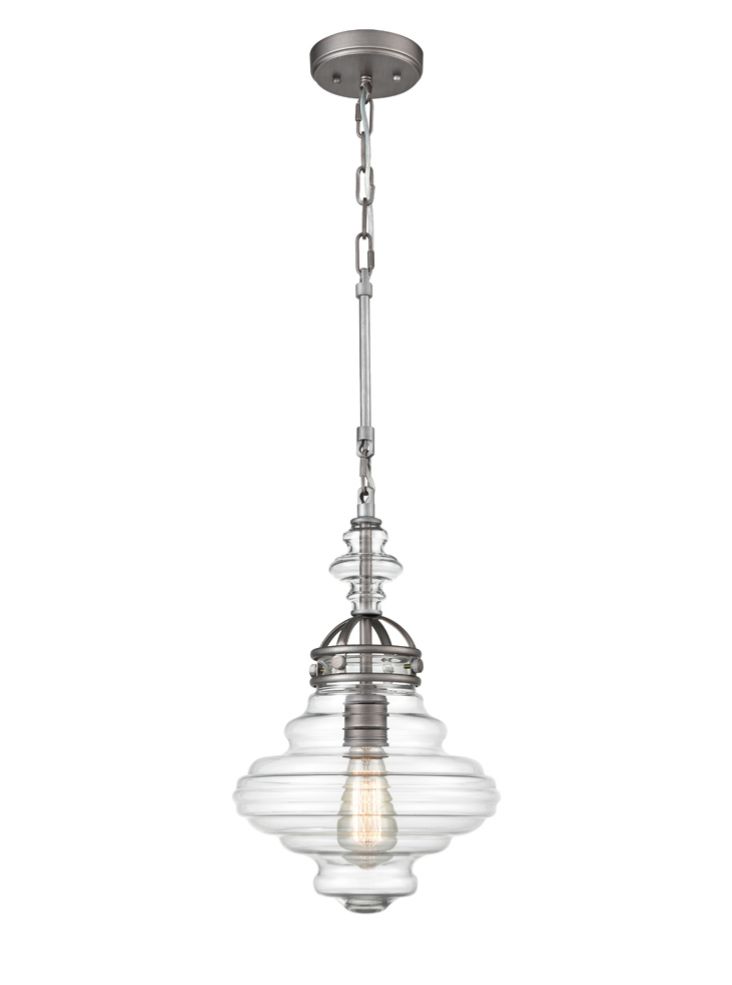 Vista 1 light Pendant - Brushed Nickel
