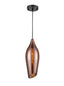 Taper Copper Finish Glass Pendant - Copper