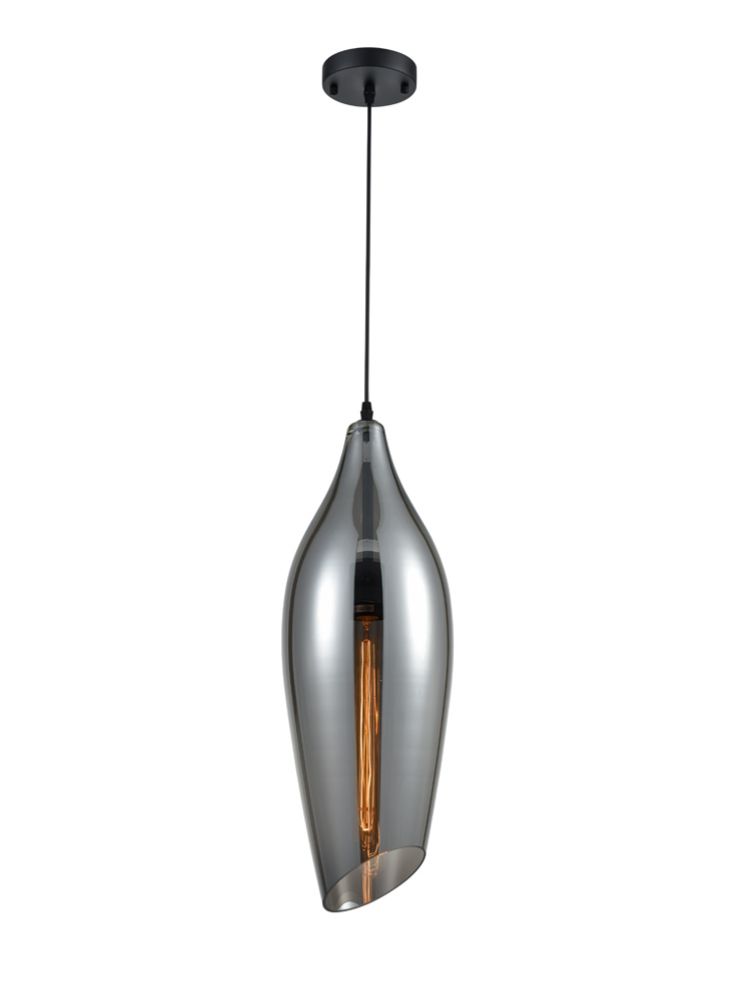 Taper Smoked Glass Pendant - Smoked