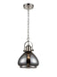 Vista Smoked Glass Pendant - Satin Nickel