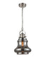 Vista Smoked Glass Pendant - Satin Nickel