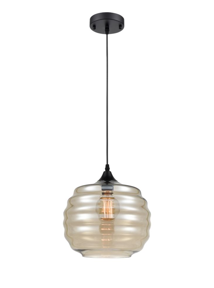 Vista Amber Glass Pendant - Amber