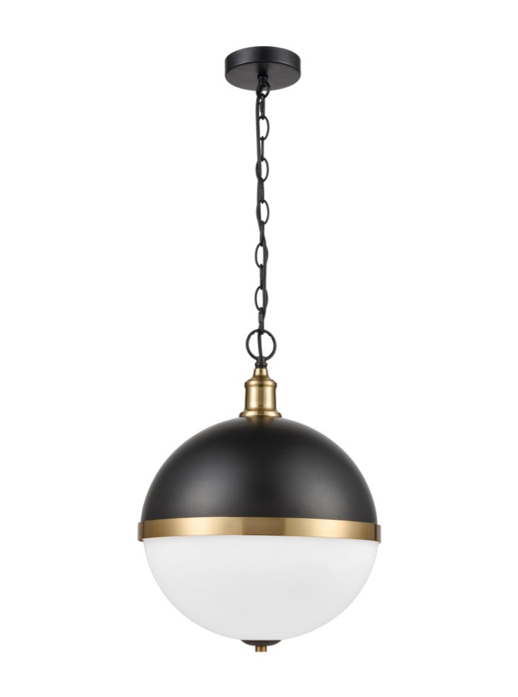 Hemisphere Large Pendant - Black / Gold