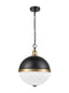 Hemisphere Large Pendant - Black / Gold