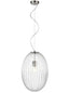 Almond Pendant Clear - Satin Nickel